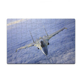 Пазл магнитный 126 элементов с принтом Су - 35 , полимерный материал с магнитным слоем | 126 деталей, размер изделия —  180*270 мм | самолет