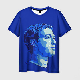 Мужская футболка 3D с принтом Цуккерберг , 100% полиэфир | прямой крой, круглый вырез горловины, длина до линии бедер | facebook | mark zuckerberg | марк цуккерберг | фейсбук