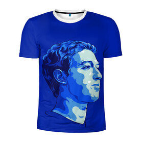 Мужская футболка 3D спортивная с принтом Цуккерберг , 100% полиэстер с улучшенными характеристиками | приталенный силуэт, круглая горловина, широкие плечи, сужается к линии бедра | facebook | mark zuckerberg | марк цуккерберг | фейсбук