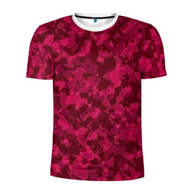 Мужская футболка 3D спортивная с принтом Розовый камуфляж , 100% полиэстер с улучшенными характеристиками | приталенный силуэт, круглая горловина, широкие плечи, сужается к линии бедра | Тематика изображения на принте: армейский