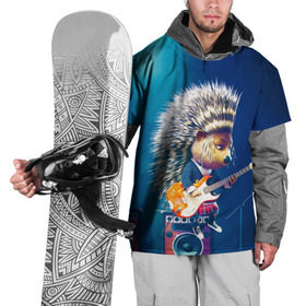 Накидка на куртку 3D с принтом Животный рок , 100% полиэстер |  | Тематика изображения на принте: бас | гитара | дикобраз | еж | ежик | колонки | музыка | рок