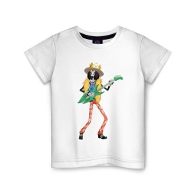 Детская футболка хлопок с принтом Брук , 100% хлопок | круглый вырез горловины, полуприлегающий силуэт, длина до линии бедер | anime | brook | one | piece | ван | луффи | музыка | пираты | пис | скелет