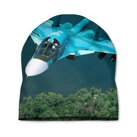 Шапка 3D с принтом Су 34 , 100% полиэстер | универсальный размер, печать по всей поверхности изделия | самолет