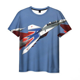 Мужская футболка 3D с принтом Стрижи , 100% полиэфир | прямой крой, круглый вырез горловины, длина до линии бедер | самолет