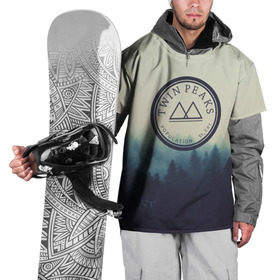 Накидка на куртку 3D с принтом Twin Peaks , 100% полиэстер |  | twin peaks твин пикс | годнота | девид линч | лес | лора палмер | сова | туман