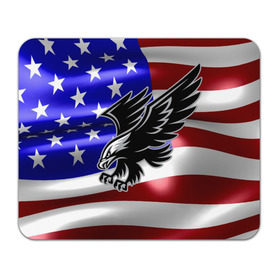 Коврик прямоугольный с принтом Флаг США с орлом , натуральный каучук | размер 230 х 185 мм; запечатка лицевой стороны | usa | америка | белоголовый | герб | государство | доллар | дядя сэм | звездно полосатый флаг | лысый | нато | оон | орел | птица | свобода | символ | соединённые штаты америки | страна | сша | штат