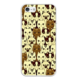 Чехол для iPhone 5/5S матовый с принтом Коты бомбинг , Силикон | Область печати: задняя сторона чехла, без боковых панелей | 3d | животные | коты | котэ | котята | милые животные | прикольные | цветные | яркие