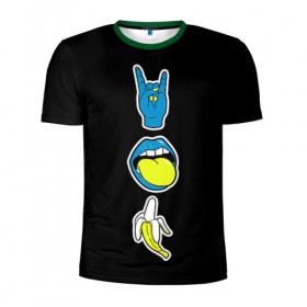 Мужская футболка 3D спортивная с принтом S/D/RnR , 100% полиэстер с улучшенными характеристиками | приталенный силуэт, круглая горловина, широкие плечи, сужается к линии бедра | светящиеся | флуоресцентный | флюр | флюровый