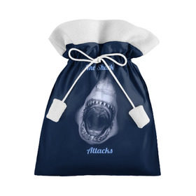 Подарочный 3D мешок с принтом the shark attacks , 100% полиэстер | Размер: 29*39 см | Тематика изображения на принте: shark | акула | глубина | зубы | море | океан | пасть | укус | хищник