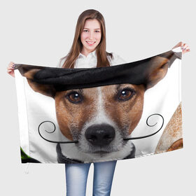Флаг 3D с принтом Джек рассел - мексиканец , 100% полиэстер | плотность ткани — 95 г/м2, размер — 67 х 109 см. Принт наносится с одной стороны | джек | любимец | пес | песик | питомец | рассел | собака | собаки | собачка | терьер