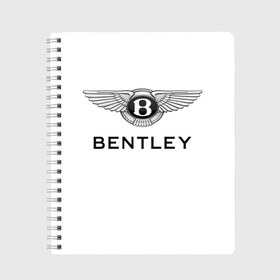 Тетрадь с принтом Bentley , 100% бумага | 48 листов, плотность листов — 60 г/м2, плотность картонной обложки — 250 г/м2. Листы скреплены сбоку удобной пружинной спиралью. Уголки страниц и обложки скругленные. Цвет линий — светло-серый
 | bentley | brand | britain | car | elite | expensive | limited | logo | mtorz | автомобиль | британия | бэнтли | дорогой | лимитед | логотип | марка | мторз | элитный