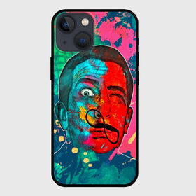 Чехол для iPhone 13 mini с принтом Сальвадор Дали ,  |  | арт | брызги | живопись | знаменитая личность | краски | сальвадор дали | яркие