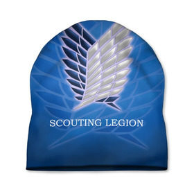 Шапка 3D с принтом Scouting Legion , 100% полиэстер | универсальный размер, печать по всей поверхности изделия | attack on titan | wings | атака титанов | крылья свободы