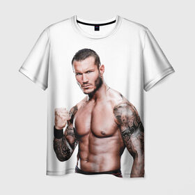 Мужская футболка 3D с принтом Рэнди Ортон 1 , 100% полиэфир | прямой крой, круглый вырез горловины, длина до линии бедер | randal keith 