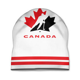 Шапка 3D с принтом TEAM CANADA , 100% полиэстер | универсальный размер, печать по всей поверхности изделия | 2017 | canada | team | teamcanada | канада | мира | россия | хоккей | чемпионат | чм2017