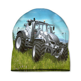 Шапка 3D с принтом Farming simulator 1 , 100% полиэстер | универсальный размер, печать по всей поверхности изделия | Тематика изображения на принте: farming | simulator | трактор | фермер