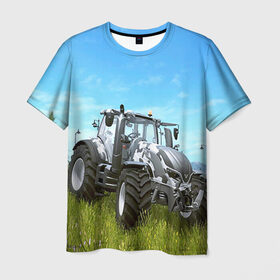 Мужская футболка 3D с принтом Farming simulator 1 , 100% полиэфир | прямой крой, круглый вырез горловины, длина до линии бедер | Тематика изображения на принте: farming | simulator | трактор | фермер