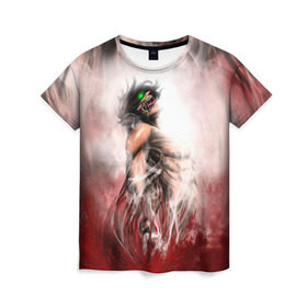 Женская футболка 3D с принтом Атака Титанов , 100% полиэфир ( синтетическое хлопкоподобное полотно) | прямой крой, круглый вырез горловины, длина до линии бедер | attack on titan | атака титанов | вторжение гигантов | вторжение титанов | эрен
