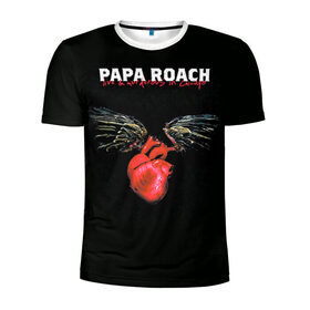 Мужская футболка 3D спортивная с принтом Paparoach 11 , 100% полиэстер с улучшенными характеристиками | приталенный силуэт, круглая горловина, широкие плечи, сужается к линии бедра | 