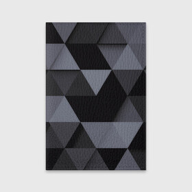 Обложка для паспорта матовая кожа с принтом Геометрия , натуральная матовая кожа | размер 19,3 х 13,7 см; прозрачные пластиковые крепления | Тематика изображения на принте: 3d | abstract | gray | lowpoly | polygon | triangle | абстракция | геометрия | полигоны | треугольники
