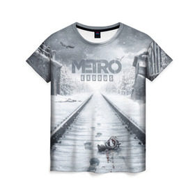 Женская футболка 3D с принтом METRO: Exodus , 100% полиэфир ( синтетическое хлопкоподобное полотно) | прямой крой, круглый вырез горловины, длина до линии бедер | horror | metro | metro 2033 | redux | игра | метро | хоррор