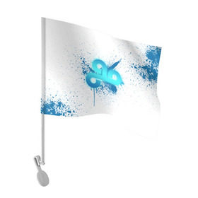 Флаг для автомобиля с принтом cs:go - Cloud9 (White collection) , 100% полиэстер | Размер: 30*21 см | 0x000000123 | cloud9 | cs go | white | кс го