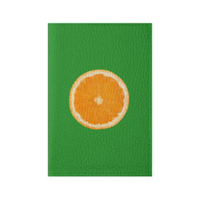 Обложка для паспорта матовая кожа с принтом Низкополигональный апельсин , натуральная матовая кожа | размер 19,3 х 13,7 см; прозрачные пластиковые крепления | Тематика изображения на принте: lowpoly | polygonal | апельсин | зеленый | оранджевый | полигон | полигональный | полигоны | яркий