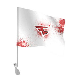 Флаг для автомобиля с принтом cs:go - FaZe clan (White collection) , 100% полиэстер | Размер: 30*21 см | cs go | faze | white | кс го | фейз