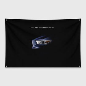 Флаг-баннер с принтом Ford Mustang GT 2 , 100% полиэстер | размер 67 х 109 см, плотность ткани — 95 г/м2; по краям флага есть четыре люверса для крепления | cobra | ford | gt | mustang | shelby
