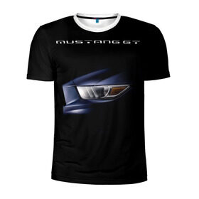 Мужская футболка 3D спортивная с принтом Ford Mustang GT 2 , 100% полиэстер с улучшенными характеристиками | приталенный силуэт, круглая горловина, широкие плечи, сужается к линии бедра | cobra | ford | gt | mustang | shelby