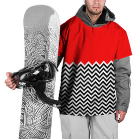 Накидка на куртку 3D с принтом Твин Пикс , 100% полиэстер |  | twin peaks | абстракция | агент купер | геометрия | девид линч | красная комната | лес | лора палмер | полосы | совы | текстура | туман | узор