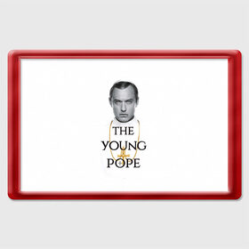 Магнит 45*70 с принтом The Young Pope , Пластик | Размер: 78*52 мм; Размер печати: 70*45 | Тематика изображения на принте: young pope | джуд | лоу | молодой папа