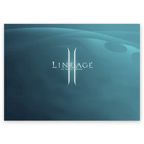 Поздравительная открытка с принтом LineAge II , 100% бумага | плотность бумаги 280 г/м2, матовая, на обратной стороне линовка и место для марки
 | l2 | la 2 | lineage | lineage 2 | lineage ii | линейка