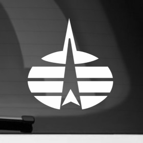 Наклейка на автомобиль с принтом Космические войска (ВВС) РФ , ПВХ |  | Тематика изображения на принте: 