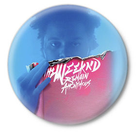 Значок с принтом The Weeknd ,  металл | круглая форма, металлическая застежка в виде булавки | Тематика изображения на принте: the weeknd | викенд | тесфайе | уикенд