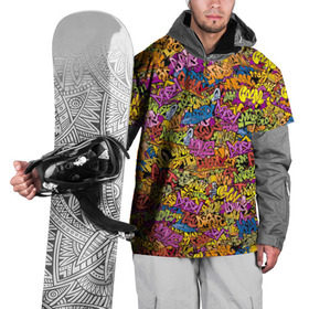 Накидка на куртку 3D с принтом Граффити , 100% полиэстер |  | Тематика изображения на принте: graffiti | street art | графити | краска | надписи | паттерн | рисунки | стикербомбинг | текстура