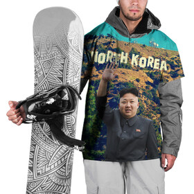 Накидка на куртку 3D с принтом NORTH KOREA , 100% полиэстер |  | hollywood | kim jong un | north korea | ким чен ын | северная корея