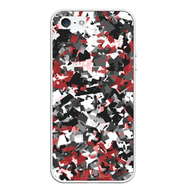 Чехол для iPhone 5/5S матовый с принтом Городской камуфляж , Силикон | Область печати: задняя сторона чехла, без боковых панелей | camo | urban | белый | гранж | красный | маскировка | милитари | паттерн | серый | текстура