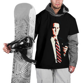 Накидка на куртку 3D с принтом Дейл Купер , 100% полиэстер |  | Тематика изображения на принте: актер | арт | сериал | смокинг | твин пикс | фильмы | черный