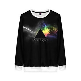 Женский свитшот 3D с принтом Pink Floyd Logo , 100% полиэстер с мягким внутренним слоем | круглый вырез горловины, мягкая резинка на манжетах и поясе, свободная посадка по фигуре | англия | басы | британия | гитара | группа | дым | космос | логотип | музыка | песни | пинк флойд | призма | радуга | рок | свет