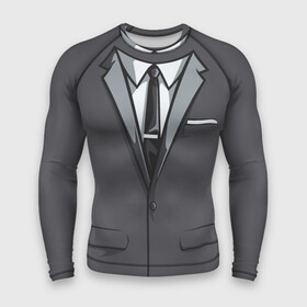 Мужской рашгард 3D с принтом Костюм ,  |  | галстук | классика | костюм | пиджак | стиль | строгий