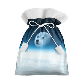 Подарочный 3D мешок с принтом Doge , 100% полиэстер | Размер: 29*39 см | Тематика изображения на принте: meme | доге | космос | луна