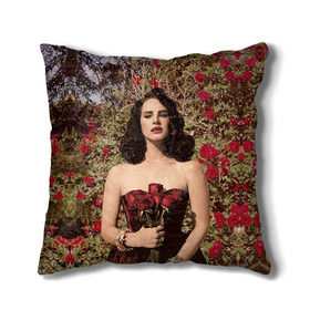 Подушка 3D с принтом Lana Del Rey , наволочка – 100% полиэстер, наполнитель – холлофайбер (легкий наполнитель, не вызывает аллергию). | состоит из подушки и наволочки. Наволочка на молнии, легко снимается для стирки | lana del rey | лана дель рей