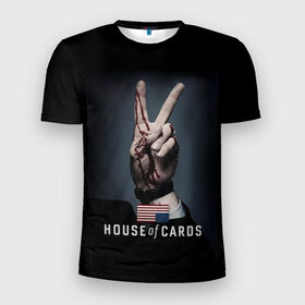 Мужская футболка 3D спортивная с принтом House of Cards , 100% полиэстер с улучшенными характеристиками | приталенный силуэт, круглая горловина, широкие плечи, сужается к линии бедра | house of cards | карточный домик | кевин спейси | сериалы