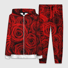 Женский костюм 3D с принтом Красные розы ,  |  | Тематика изображения на принте: букет | красный | розы | цветы