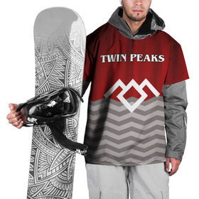 Накидка на куртку 3D с принтом Twin Peaks , 100% полиэстер |  | twin peaks | арт | лого | полосы | сериал | твин пикс | текстура | фильмы