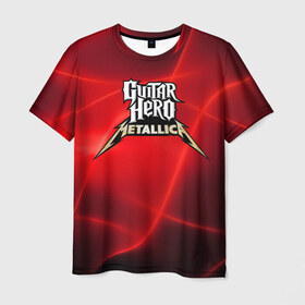 Мужская футболка 3D с принтом Guitar Hero Metallica , 100% полиэфир | прямой крой, круглый вырез горловины, длина до линии бедер | hard rock | heavy metal | hevy metal | metallica | music | rock | thrash metal | металлика | музыка | рок