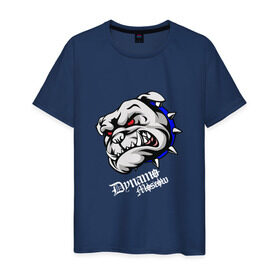 Мужская футболка хлопок с принтом Dynamo Moscow | Blue-White Warrior`s , 100% хлопок | прямой крой, круглый вырез горловины, длина до линии бедер, слегка спущенное плечо. | бульдог