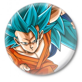 Значок с принтом Dragon Ball ,  металл | круглая форма, металлическая застежка в виде булавки | 
