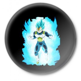 Значок с принтом Dragon Ball ,  металл | круглая форма, металлическая застежка в виде булавки | anime | dragon ball | goku | драгон болл